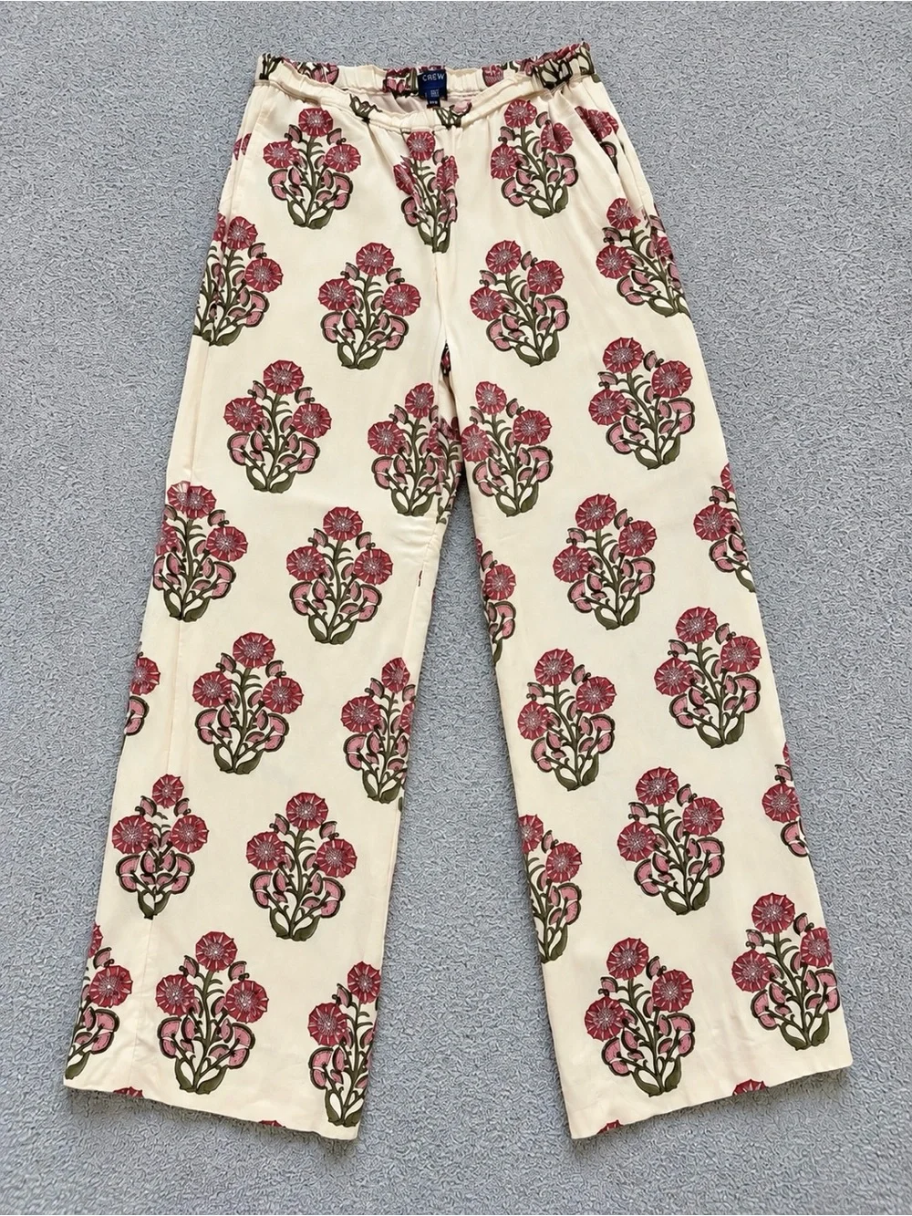 J. Crew Floral Print, Wide Leg, Pull-On Pants, size XXS